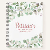 Grüne Eukalyptus Brautparty Rezept Buch (Vorderseite)