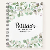 Grüne Eukalyptus Brautparty Rezept Buch (Vorderseite)