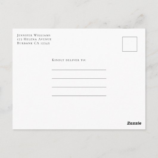 Grüne Eukalyptus Bridal Dusche Einladung Postkarte (Rückseite)