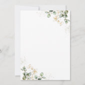 Grüne Eukalyptus Bridal Einladungen (Rückseite)