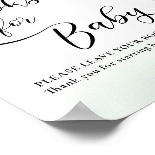 Grüne Eukalyptus-Bücher für Babyposter Poster (Ecke)