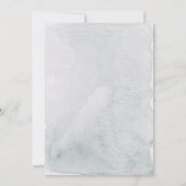 Grüne Eukalyptus Calligraphy Signature Verlobt Einladung (Rückseite)