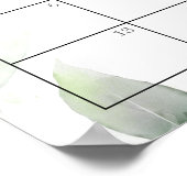 Grüne Eukalyptus-Duschanzeige Terminkalender Poster (Ecke)
