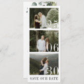 Grüne Eukalyptus Emerald Rustic Foto Calendar Save The Date (Vorne/Hinten)