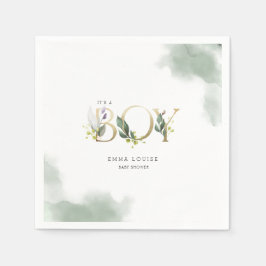 Grüne Eukalyptus Es ist eine Baby-Dusche Serviette