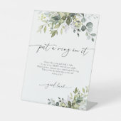 Grüne Eukalyptus-Flora-Schrift Sockelschild (Vorderseite)