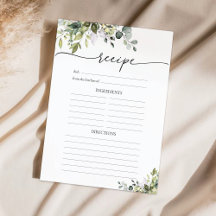 Grüne Eukalyptus Floral Rezept Seite