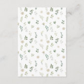 Grüne Eukalyptus Floral Wedding Details Karten (Rückseite)