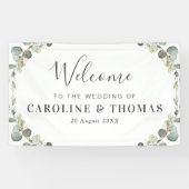 Grüne Eukalyptus foliage Begrüßung Banner (Horizontal)