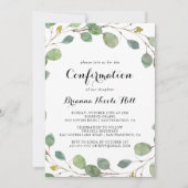 Grüne Eukalyptus Foliage Bestätigung Einladung (Vorderseite)