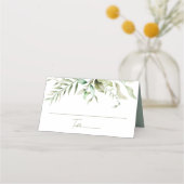 Grüne Eukalyptus Foliage Botanische Hochzeit Platzkarte (Vorderseite)