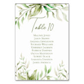 Grüne Eukalyptus Foliage Botanische Hochzeit Tischnummer (Vorderseite)