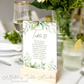 Grüne Eukalyptus Foliage Botanische Hochzeit Tischnummer