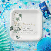 Grüne Eukalyptus-Foliage Pappteller (Party)