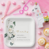 Grüne Eukalyptus-Foliage Pappteller (Party)