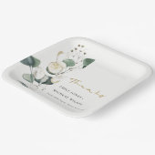 Grüne Eukalyptus-Foliage Pappteller (Gewinkelt)