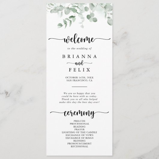 Grüne Eukalyptus-Foliage Programm (Vorderseite)