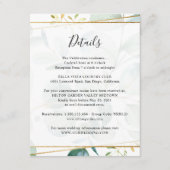 Grüne Eukalyptus Gastinformationen Begleitkarte (Vorderseite)