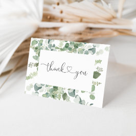Grüne Eukalyptus-gedeckte Hochzeit Dankeschön-Kart Dankeskarte