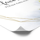 Grüne Eukalyptus Geometric Favors-Zeichen Poster (Ecke)