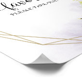 Grüne Eukalyptus Geometric Favors-Zeichen Poster (Ecke)