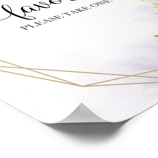 Grüne Eukalyptus Geometric Favors-Zeichen Poster (Ecke)