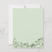 Grüne Eukalyptus Geometric Wedding Details Card (Rückseite)