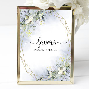 Grüne Eukalyptus-Geometrie-Geschenke-Schild Poster