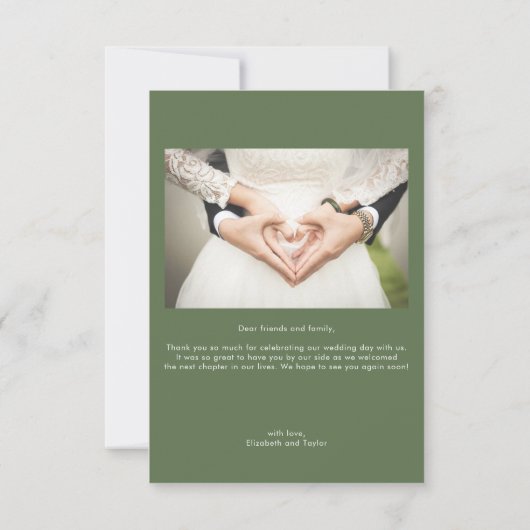 Grüne Eukalyptus-Glitzer Dankeskarte (Rückseite)