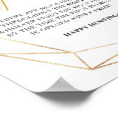 Grüne Eukalyptus Goldboho Ringjagd-Zeichen Poster (Ecke)