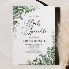 Grüne Eukalyptus Grüne Botanische Babysprinkle Einladung
