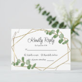 Grüne Eukalyptus-Grüne Grüne, Rustikale Szene RSVP Karte (Stehend Vorderseite)