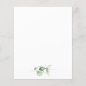 Grüne Eukalyptus-Grüne Hochzeit Einladung (Rückseite)