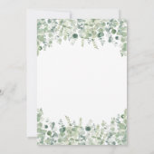 Grüne Eukalyptus-Grüne Hochzeit Einladung (Rückseite)
