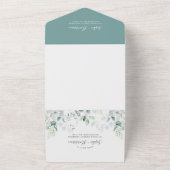 Grüne Eukalyptus-Grüne Hochzeit in einem All In One Einladung (Außenbereich)