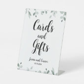 Grüne Eukalyptus Grüne Karten und Geschenke Sockelschild (Vorderseite)