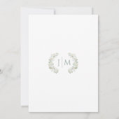 Grüne Eukalyptus Grünpflanzen Save the Date Foto Einladung (Rückseite)