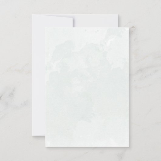 Grüne Eukalyptus-Hochzeit Einladung (Rückseite)