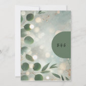 Grüne Eukalyptus-Hochzeit Einladung (Rückseite)