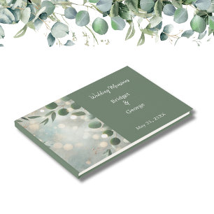 Grüne Eukalyptus-Hochzeit Gästebuch