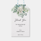 Grüne Eukalyptus-Hochzeit Geschenkanhänger (Vorderseite)