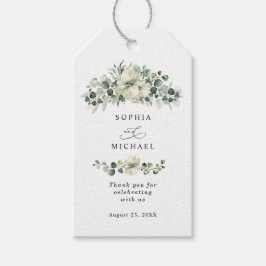 Grüne Eukalyptus-Hochzeit Geschenkanhänger