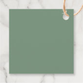 Grüne Eukalyptus-Hochzeit Geschenkanhänger (Rückseite)