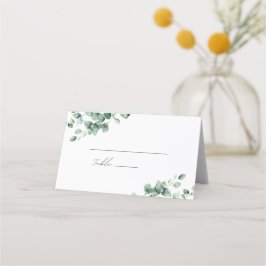 Grüne Eukalyptus-Hochzeit Platzkarte