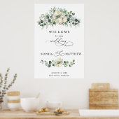 Grüne Eukalyptus-Hochzeit Poster (Küche)