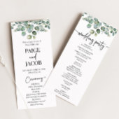 Grüne Eukalyptus-Hochzeit Programm