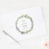 Grüne Eukalyptus-Hochzeit Runder Aufkleber (Umschlag)