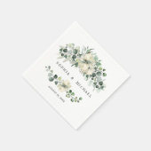 Grüne Eukalyptus-Hochzeit Serviette (Ecke)