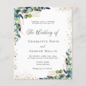 Grüne Eukalyptus - Hochzeitseinladung (Vorderseite)