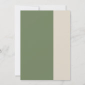 Grüne Eukalyptus-Hochzeitseinladung Einladung (Rückseite)